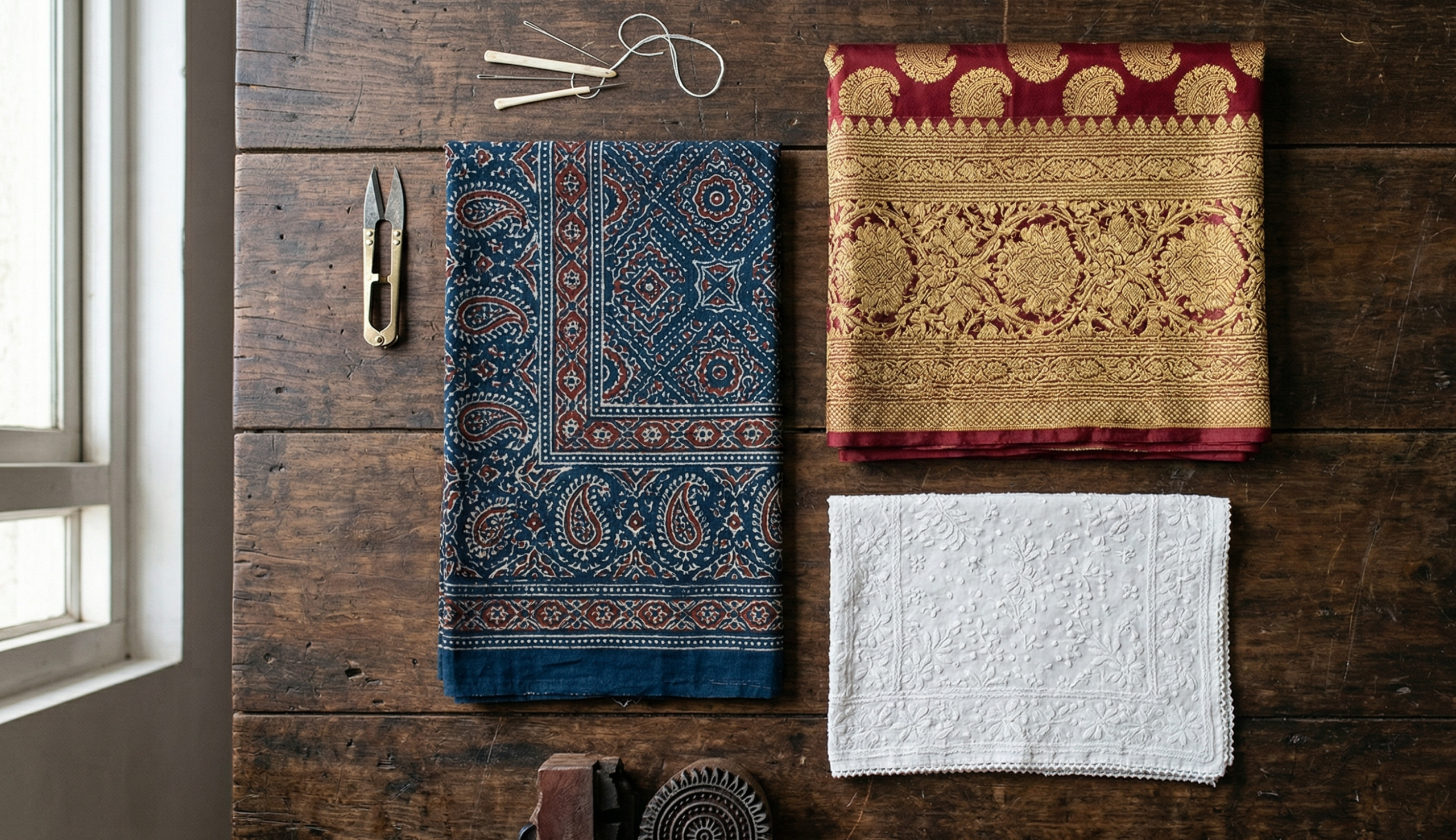 Cloth That Remembers: How Banarasi, Ajrakh & Chikankari Became Part of India’s Identity